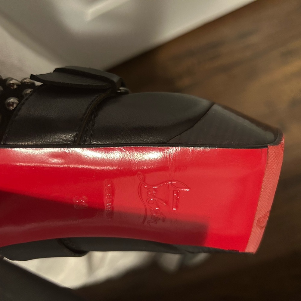 Studded Black Leather Boots - Picture 10 of 13